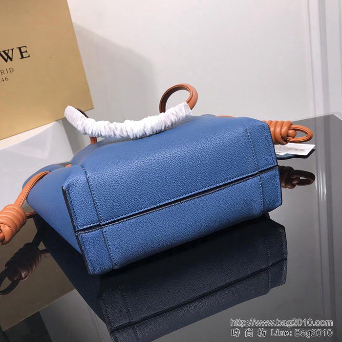 LOEWE羅意威 原版軟皮 最新Flamenco Knot系列 抽繩荔枝紋購物袋 手提肩背包 3041  jdl1113